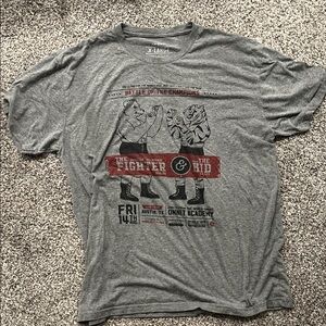 Gray Graphic Tee - The Fighter & The Kid